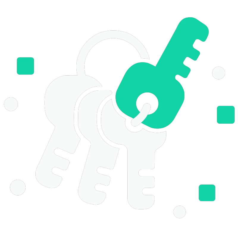 Illustration of keys representing unlocking digital marketing growth