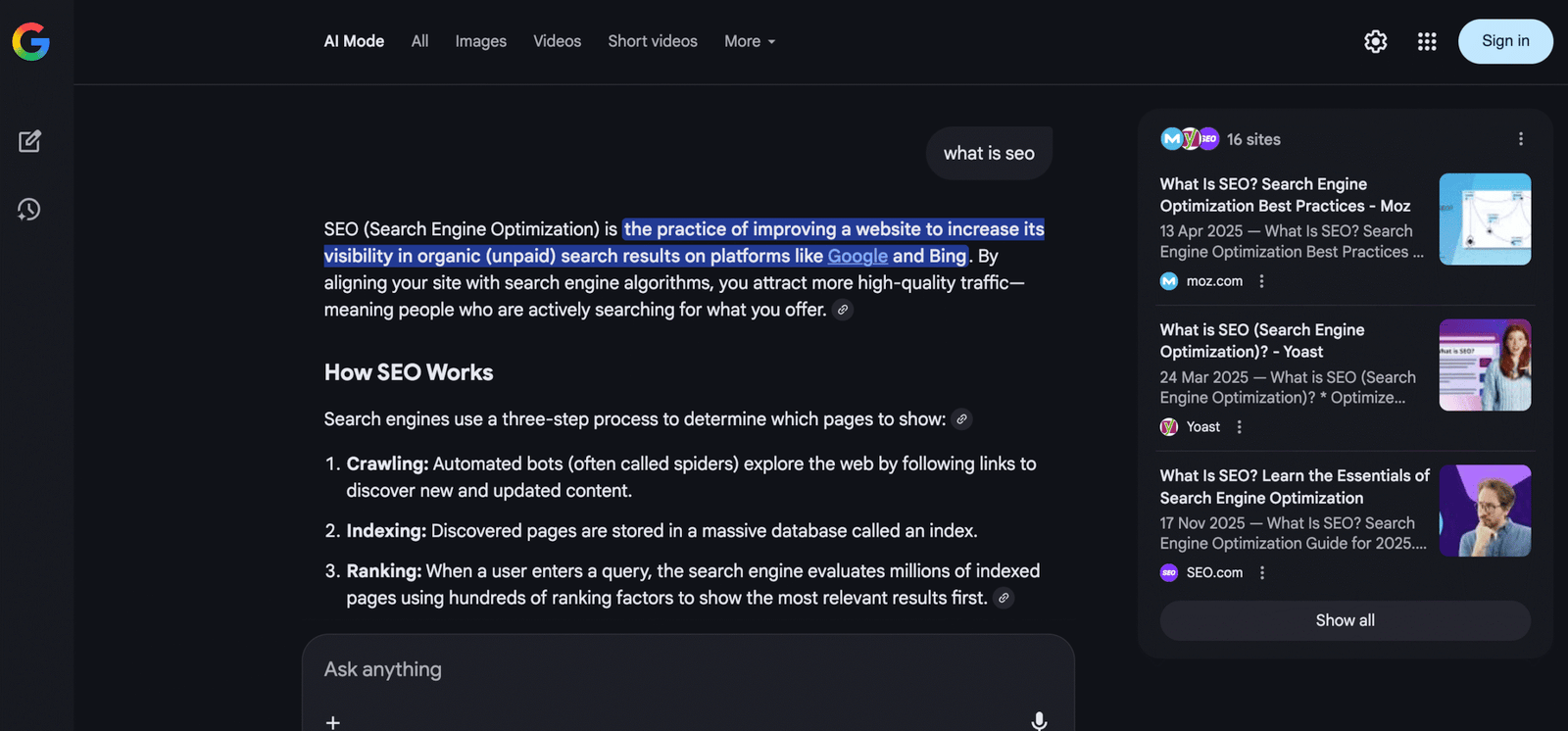 google ai mode